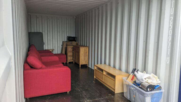 Bedroom with efficient storage furniture and layout created by McDowell Mountain Community Storage in Scottsdale Arizona